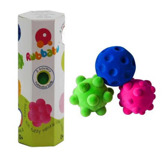 Set of 3 Rubbabu Mini Sensory Balls