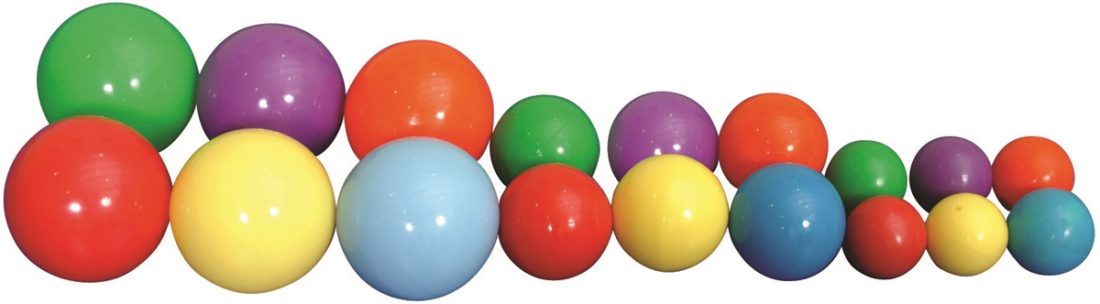 Set of 6 Colored All Balls