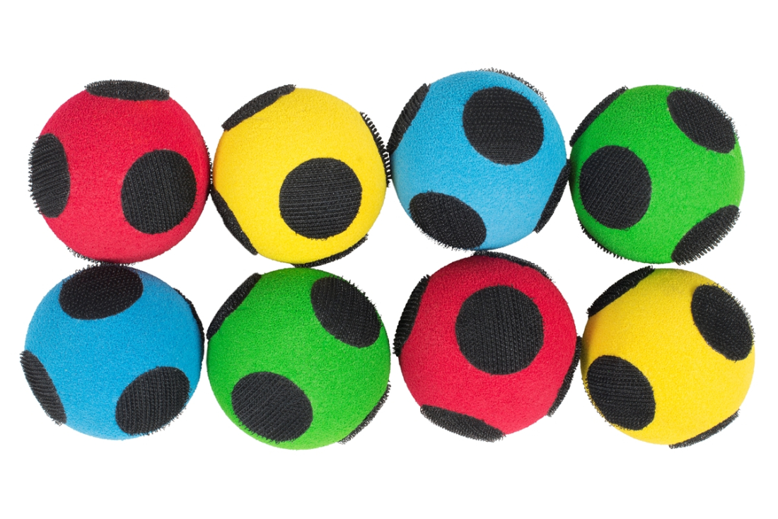 Set of 8 Soft Hook-N-Loop Balls