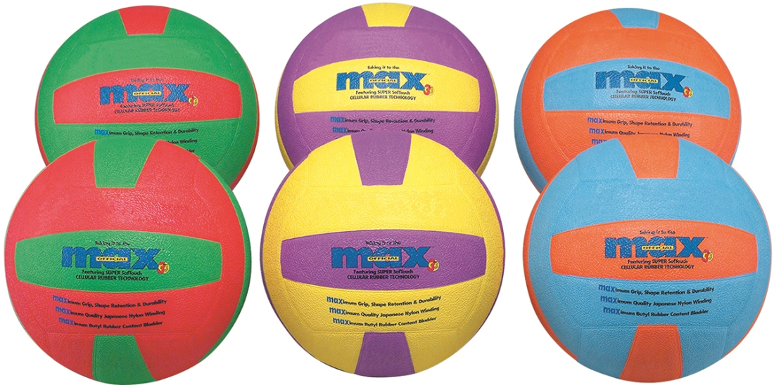 Spordas Max Volleyballs Set of 6 colors