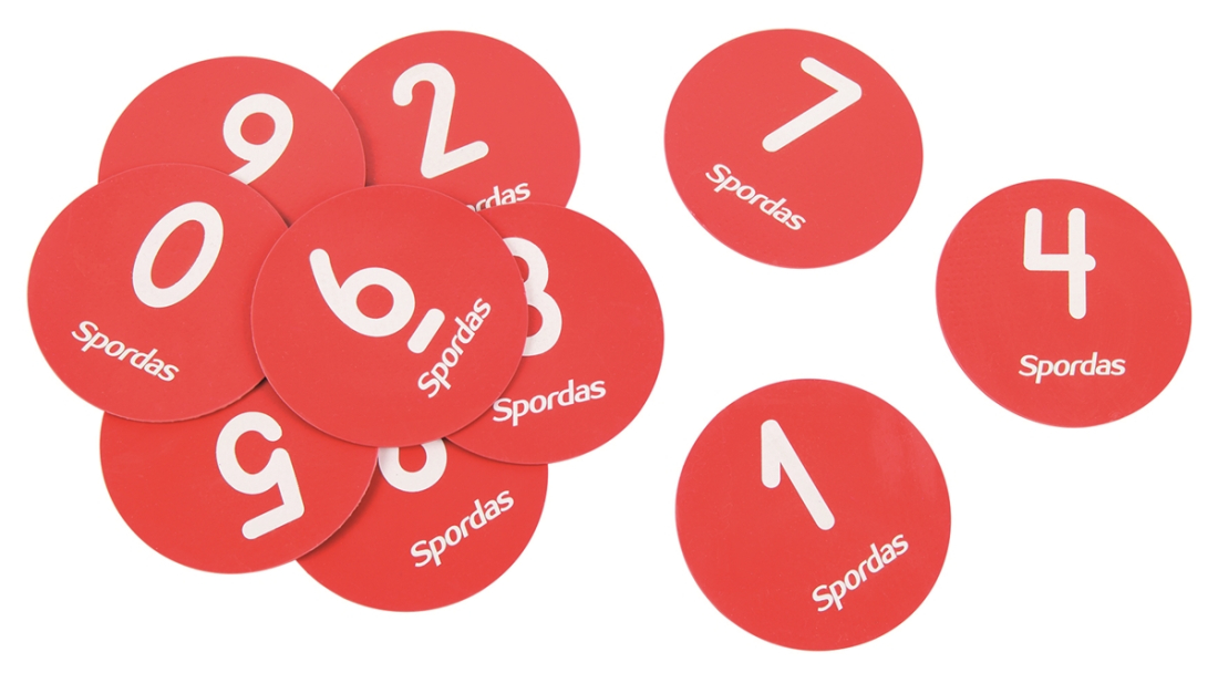 Set of 10 Small Numbered Spot Markers