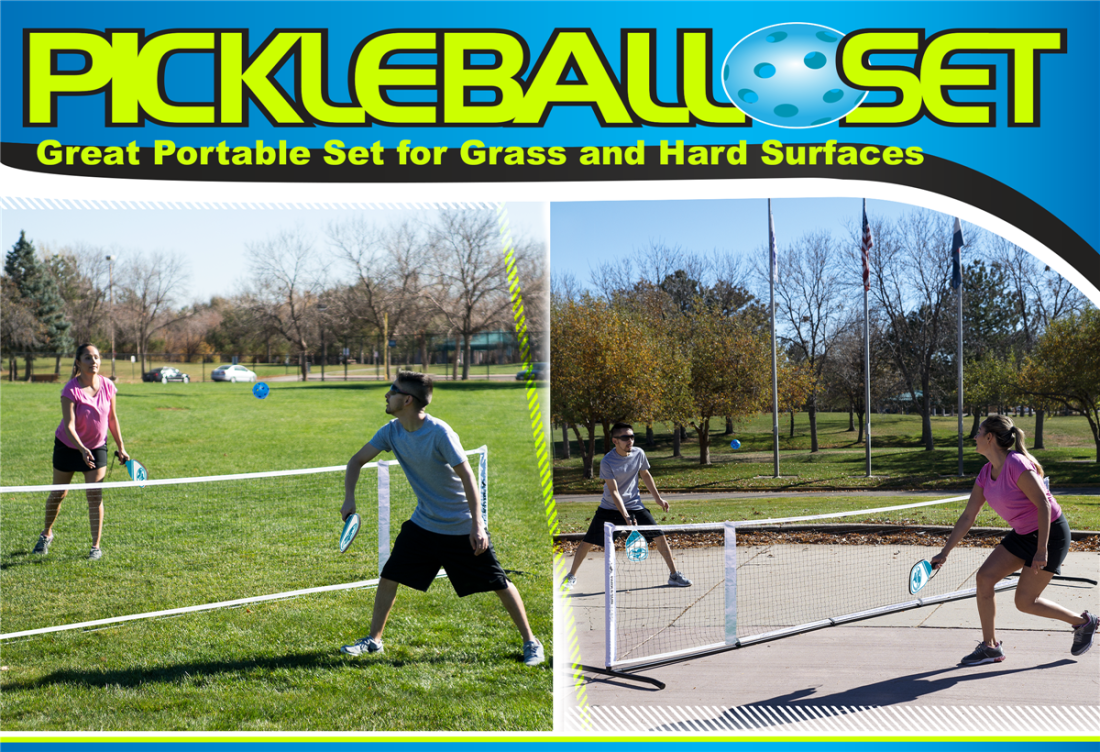 Portable and Adjustable Pickleball Tennis Net Set