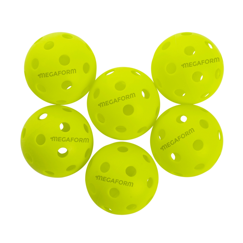 Set of 6 Megaform Pickleball Balls Indoor