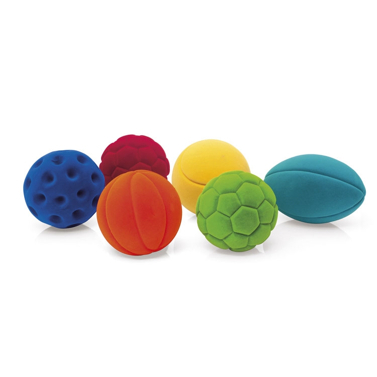 Set of 6 Rubbabu Mini Sport Balls