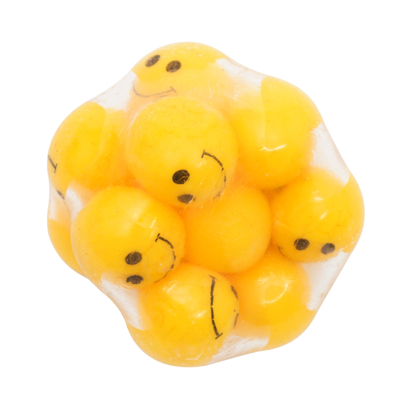 Lot de 12 balles antistress Squishy smiley