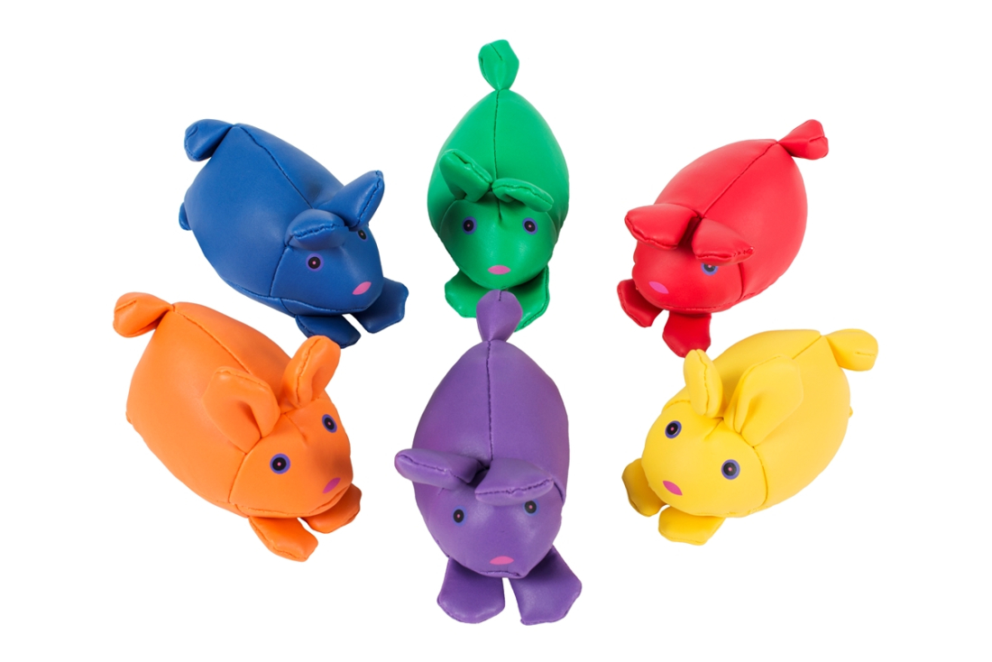 Set of 6 Bean Bag Animals