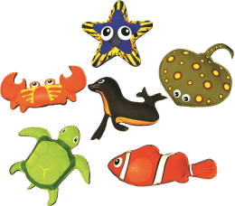 Set of 6 Dive Animals