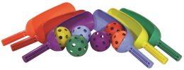 Scoop Set of 6 colored bats and balls