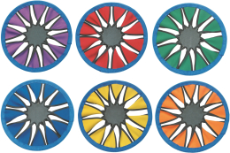 Set of 6 Color Twist Frisbees